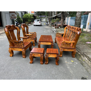 Bộ bàn ghế Minh Quốc Đào tràm rừng tay 12 gỗ tự nhiên