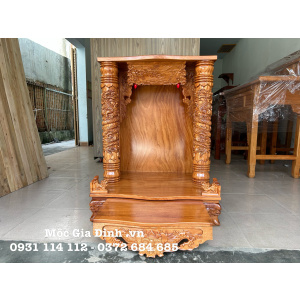 Bàn thờ Thần Tài Gõ Đỏ cột 14 - 81*68*107 gỗ quý