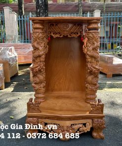 Bàn thờ Thần Tài Rồng Mây 68*68*108