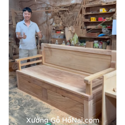 Ghế Gấp Thành Giường gỗ gõ
