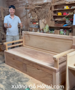Ghế Gấp Thành Giường gỗ gõ