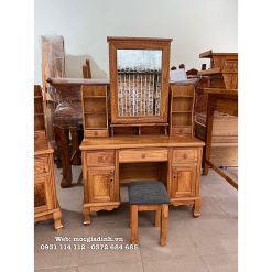 Bàn trang điểm Gõ vuông lớn