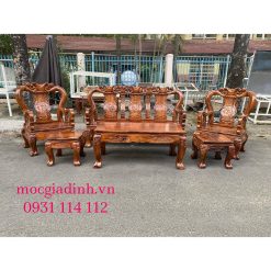 Bộ bàn ghế Lim Đen tựa Tứ Linh