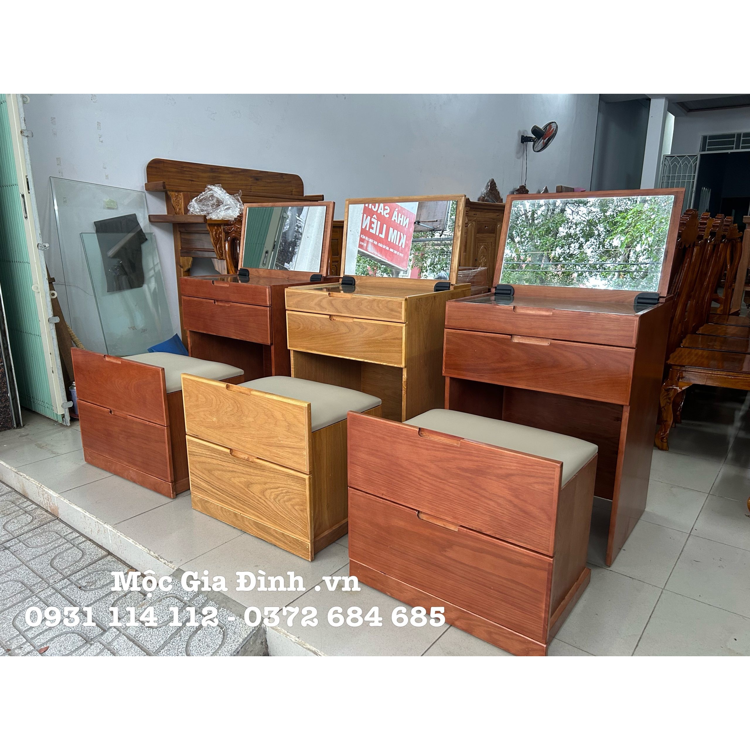 Bàn trang điểm Đa Năng Thông Minh gỗ sồi 43v33 43v25