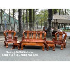 Bàn ghế Minh Quốc Đào tràm rừng tay 12 bàn hộp