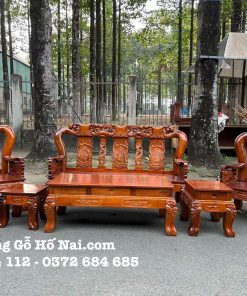 Bàn ghế Minh Quốc Đào tràm rừng tay 12 bàn hộp