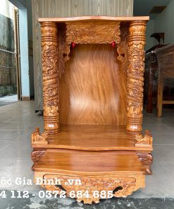 Bàn thờ Thần Tài Gõ Đỏ  81*68*107