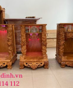 Bàn thờ Thần Tài Rồng Mây 60*60*98
