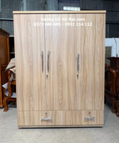 Tủ quần áo mdf 3 cánh có hộc dưới