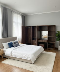 Tủ quần áo MDF có bàn bàn trang điểm