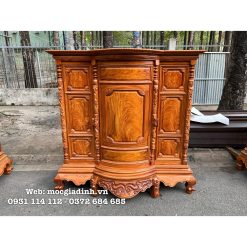Tủ thờ Bụng Phệ Gõ Đỏ Mô Gõ Lào