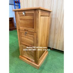 Tủ đầu giường 3 ngăn gỗ gõ