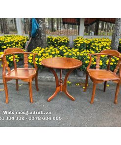 Bàn Trà gỗ Gõ Đỏ 2 ghế