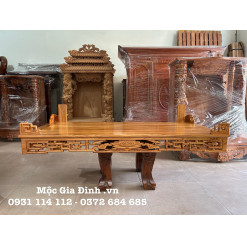 Bàn thờ Treo Tường Gõ Đỏ Chân Liền