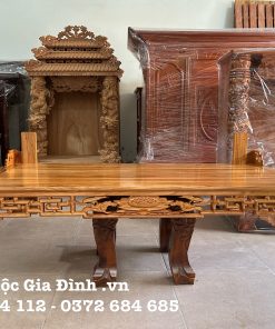 Bàn thờ Treo Tường Gõ Đỏ Chân Liền