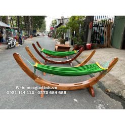 Giá võng gỗ gõ đỏ bản trạm