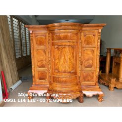 Tủ thờ Gõ Đỏ Lào Toàn Bộ Cửa Trước