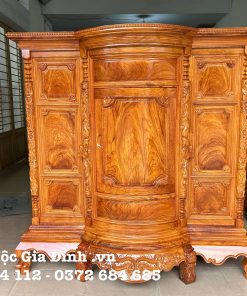 Tủ thờ Gõ Đỏ Lào Toàn Bộ Cửa Trước
