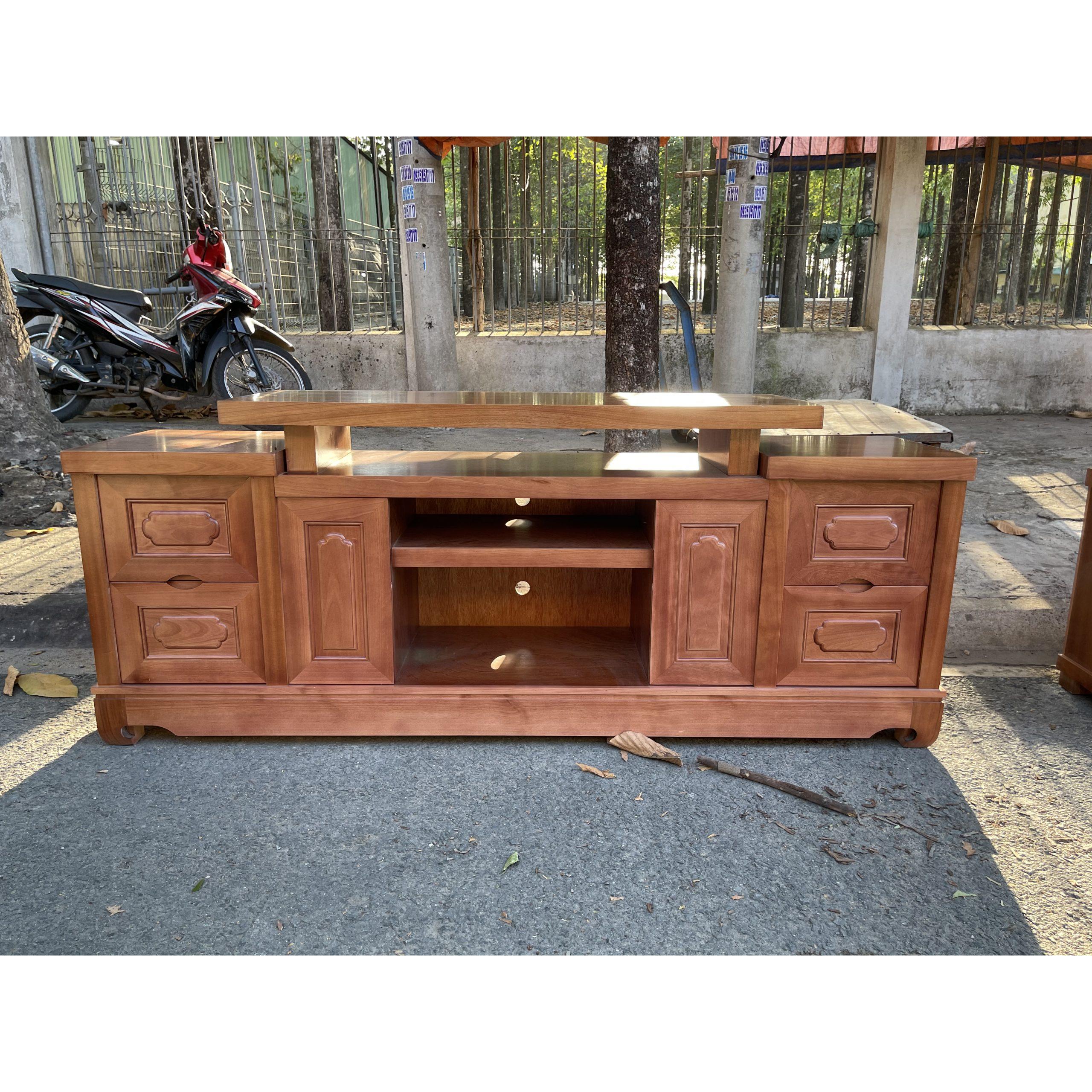 Kệ tivi xoan tân cổ điển