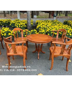 Bàn Trà gỗ Gõ Đỏ 4 ghế
