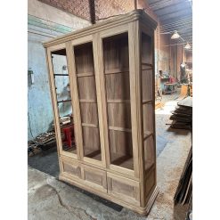 Tủ rượu Gõ Đỏ Thẳng 3 cánh