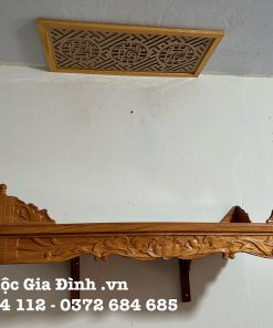 Bàn thờ treo tường Gõ Đỏ chạm sen