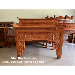 Bàn thờ gia tiên Nhị Cấp Cẩm Lai Nam Phi 153cm