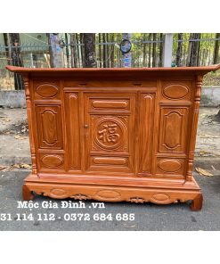 Tủ thờ Gõ chạm Chữ Phúc 175