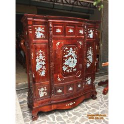 Tủ thờ Tràm cẩn 4 chân