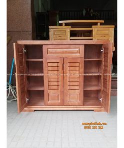 Tủ dép gỗ xoan phủ