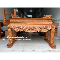 Sập thờ Gia Tiên gỗ gõ đỏ cửu huyền thất tổ chân 16