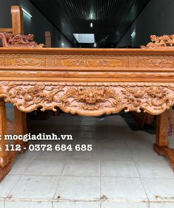 Sập thờ Gia Tiên gỗ gõ đỏ cửu huyền thất tổ chân 16