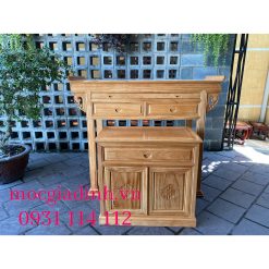 Bàn thờ gia tiên gỗ gõ Minh Đế 154cm