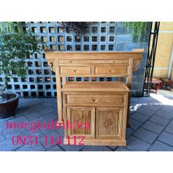 Bàn thờ gia tiên gỗ gõ Minh Đế 154cm