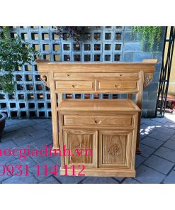 Bàn thờ gia tiên gỗ gõ Minh Đế 154cm