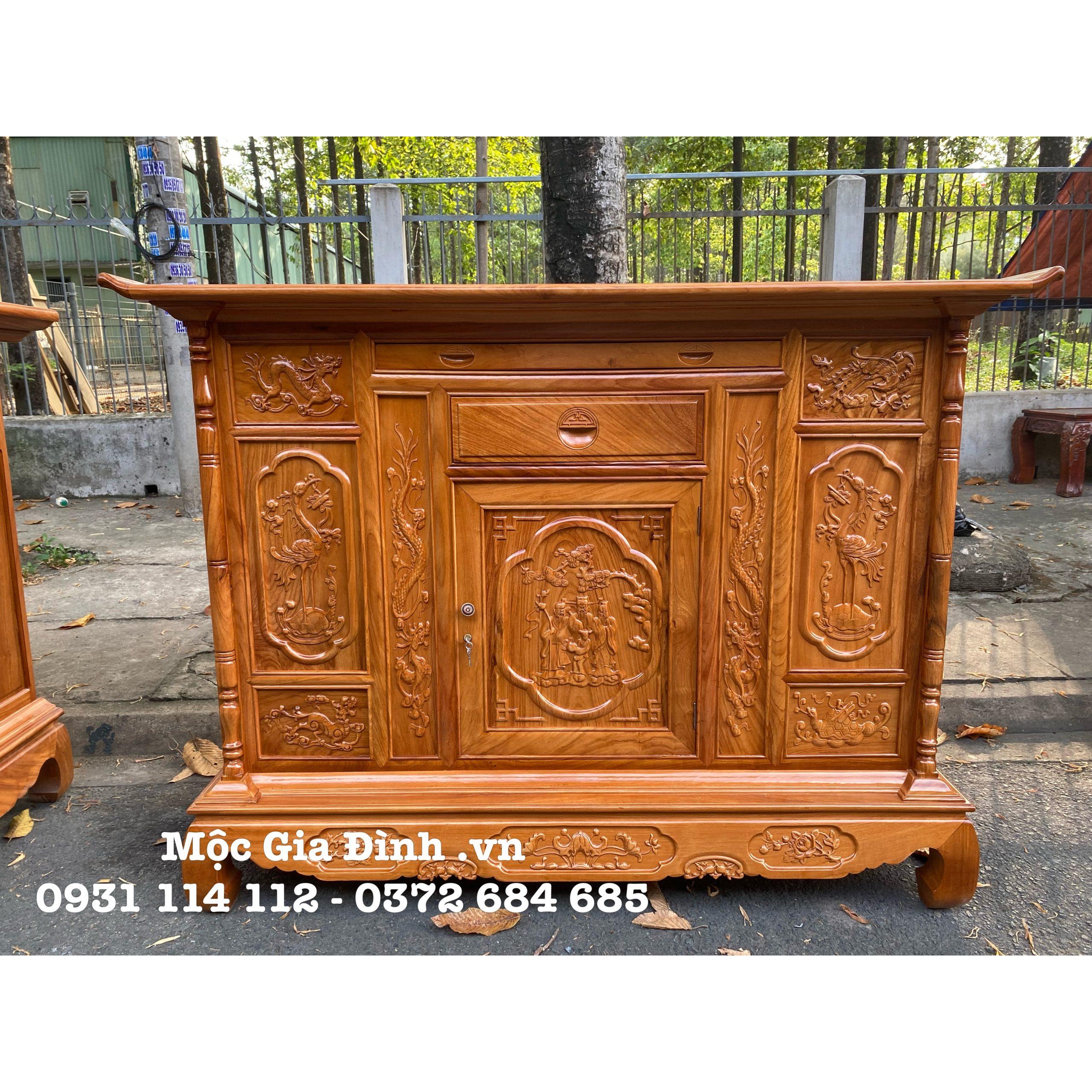 Tủ thờ Gõ chạm Tam Đa 175
