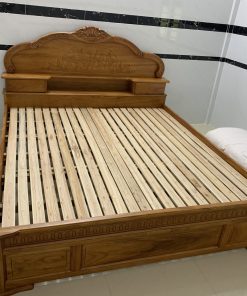 Giường Gõ Đỏ Uyên Ương kích thước 2.0m