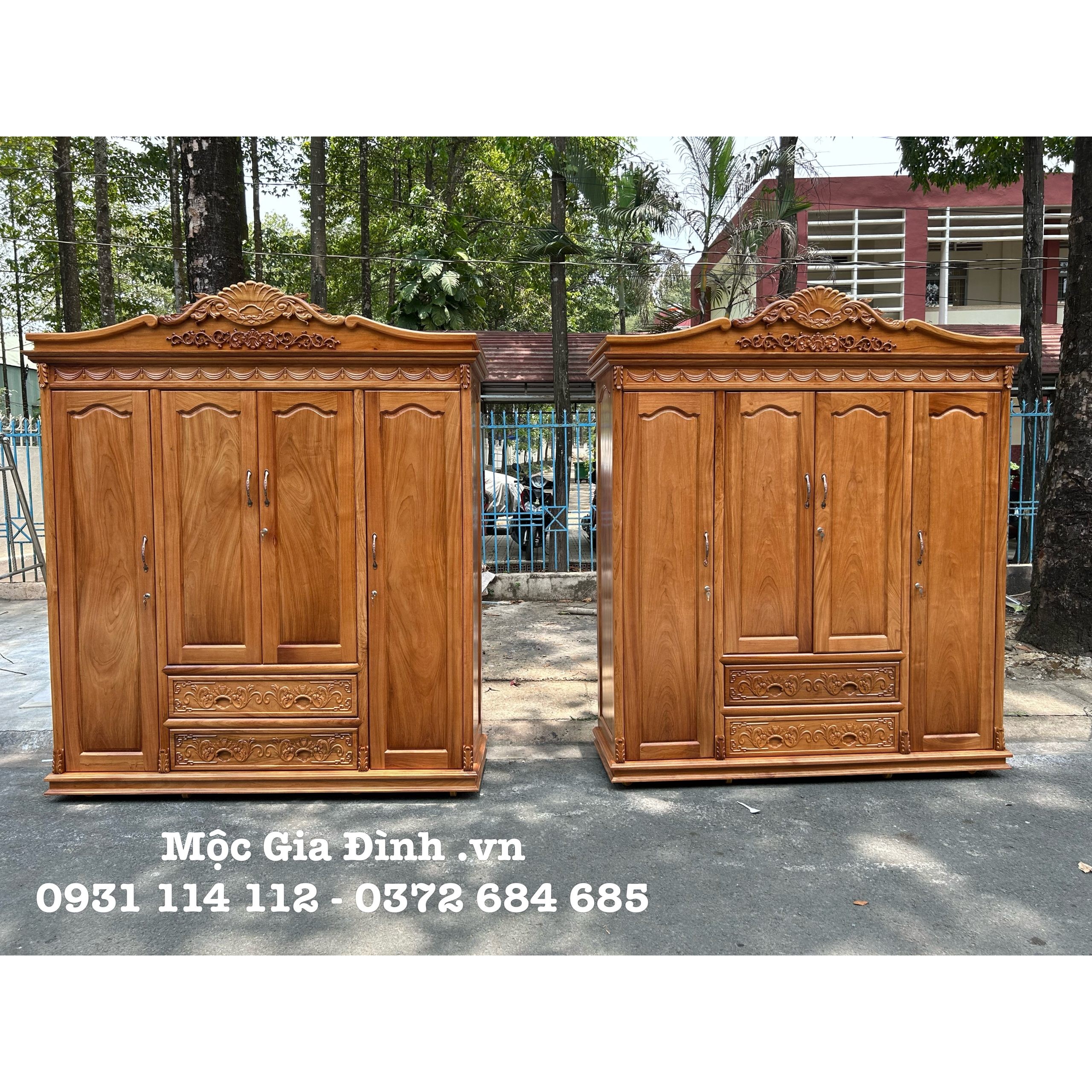 Tủ quần áo Gõ Đỏ Nữ Hoàng
