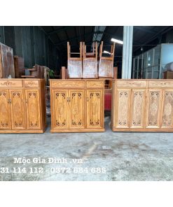 Tủ dép Gõ Đỏ Hoa Hồng