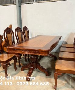 Bàn ăn Căm Xe Bánh Tây 8 ghế