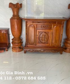 Tủ thờ Tràm Rừng Chữ Phúc 153cm