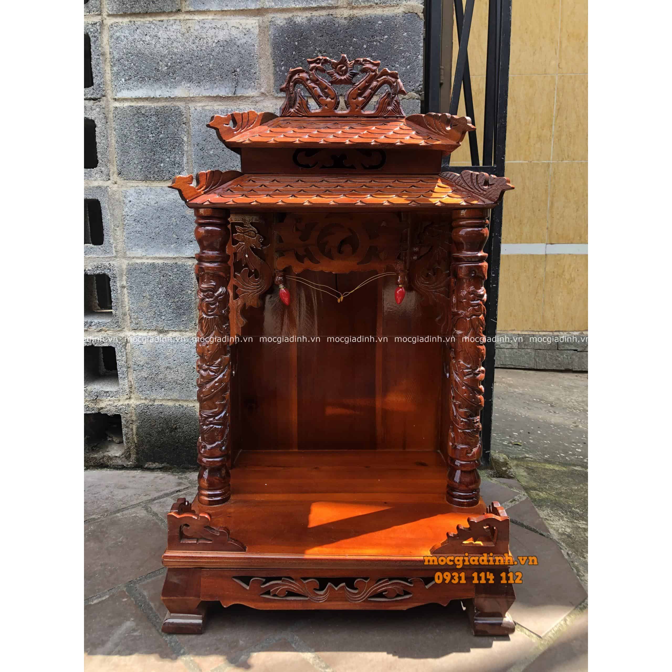 17-BÀN THỜ ÔNG ĐỊA - THẦN TÀI GỖ TRÀM - BOTN50