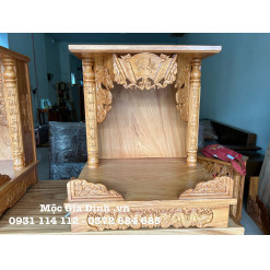 Bàn thờ Phật Gõ Đỏ Chạm Rồng