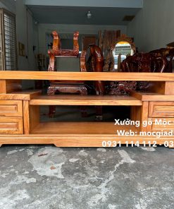 Kệ tivi Gỗ Gõ Đỏ 4 hộc