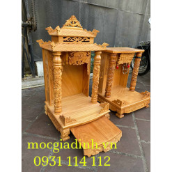 41 Bàn thờ Ông Địa Thần Tài gỗ gõ đỏ - BOGN50