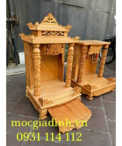 41 Bàn thờ Ông Địa Thần Tài gỗ gõ đỏ - BOGN50