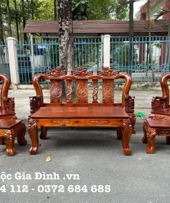 Bộ bàn ghế Tràm Rừng nghê đỉnh Tay 12