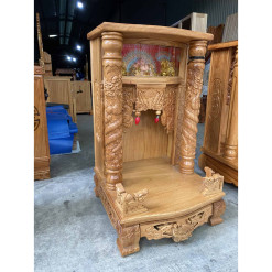 51 Bàn thờ Ông Địa Thần Tài gỗ gõ đỏ- BOGD50