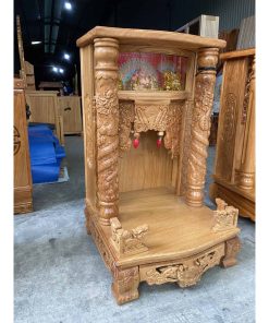 51 Bàn thờ Ông Địa Thần Tài gỗ gõ đỏ- BOGD50