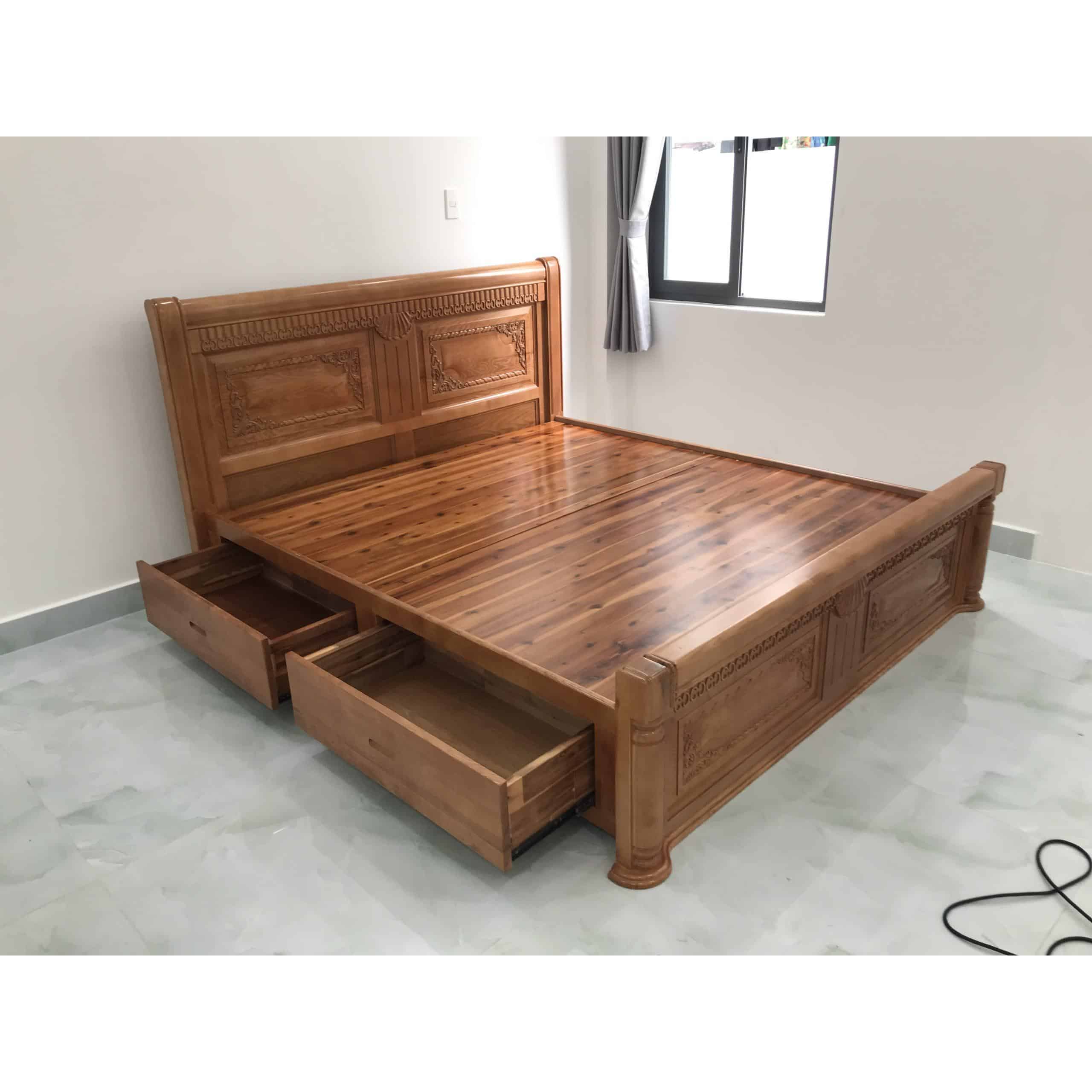 Giường Ngủ Sồi Pháp Dạt Phản - Image 3
